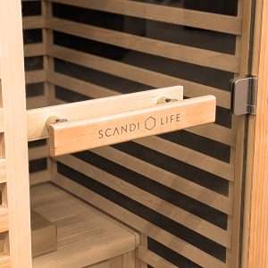 Scandi Life Home Infrared Sauna - Handle and Towel Rack