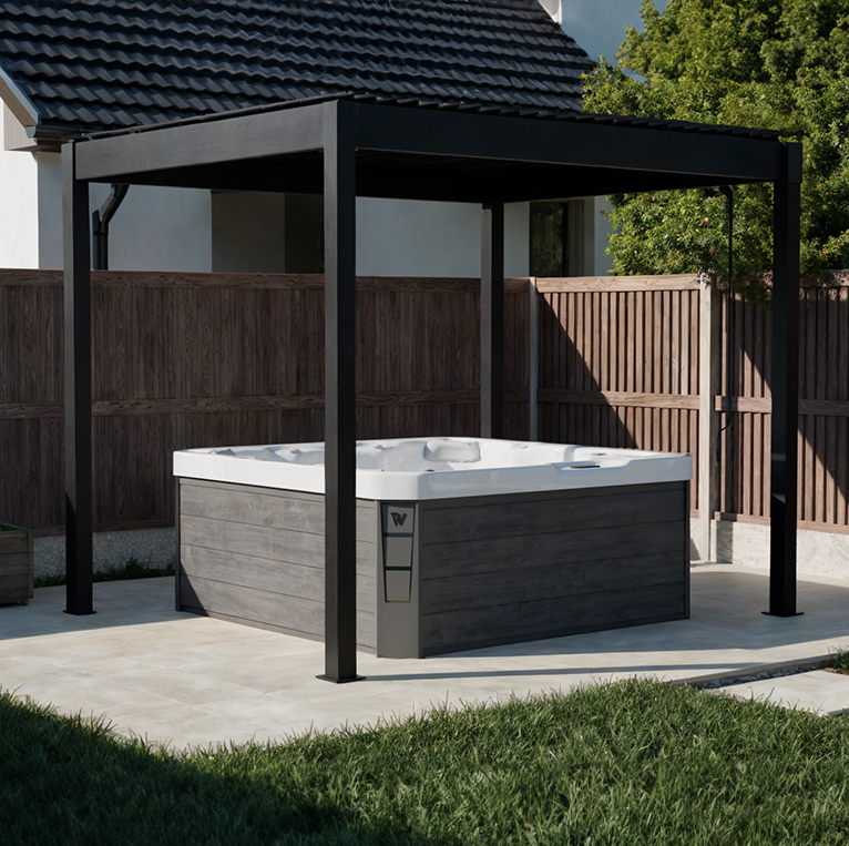 malaga-hot-tub-hera-garden-pergola-johnsons-wellness-tile